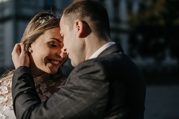 Couple maintaining connection despite distance